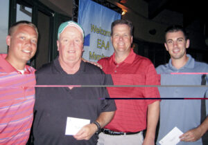 First place foursome: Bill Geisel, Dennis Smith, Joe Everard and Luke Magnant.