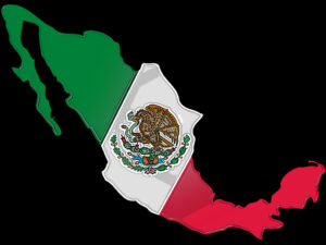 Mexico flag map